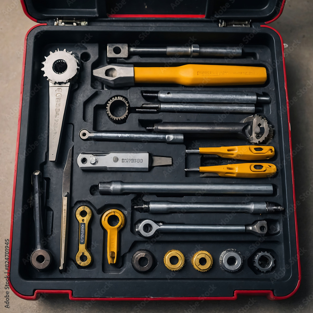 A photo of mechanical tools box. Generative AI A photo of mechanical tools box. Generative AI