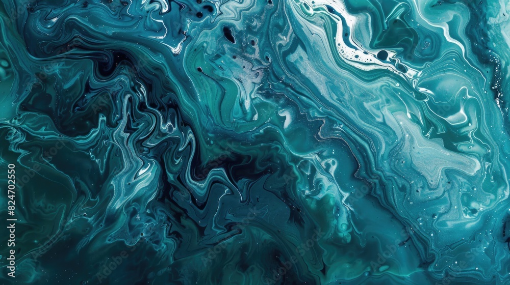 Close up of a vibrant blue and green fluid painting. Great for artistic backgrounds Close up of a vibrant blue and green fluid painting. Great for artistic backgrounds