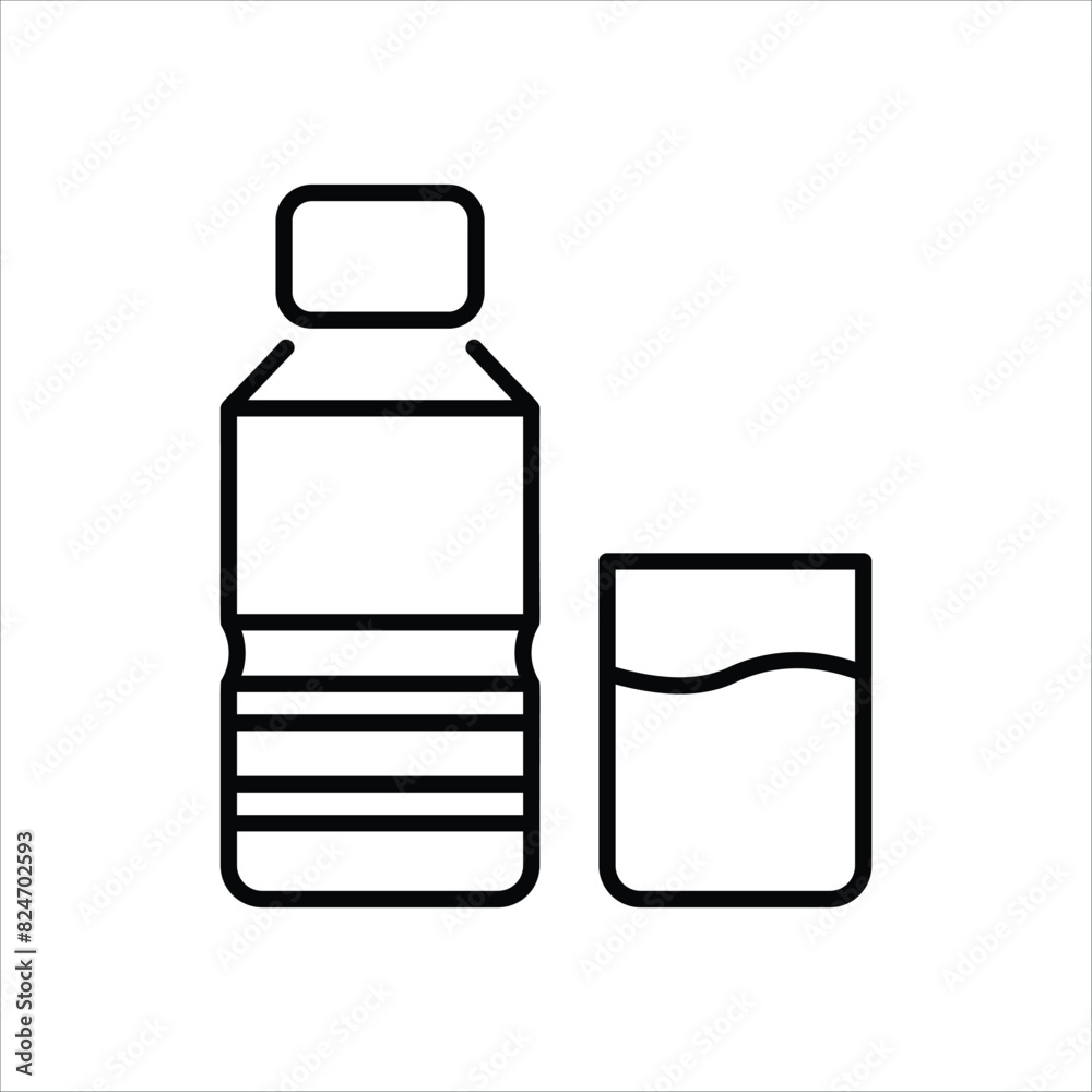 Mineral Water vector icon Mineral Water vector icon