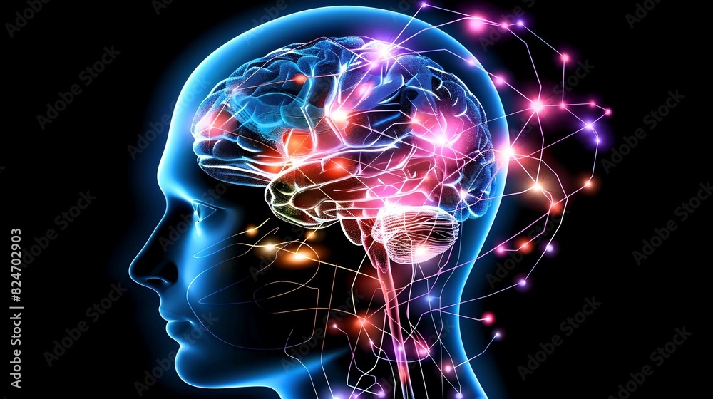 Neural Activity in Human Brain Digital Illustration
Neural Activity in Human Brain Digital Illustration