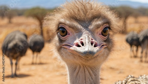 ostrich head close up © Qonain