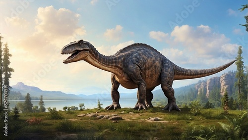 tyrannosaurus dinosaur 3d render © Qonain