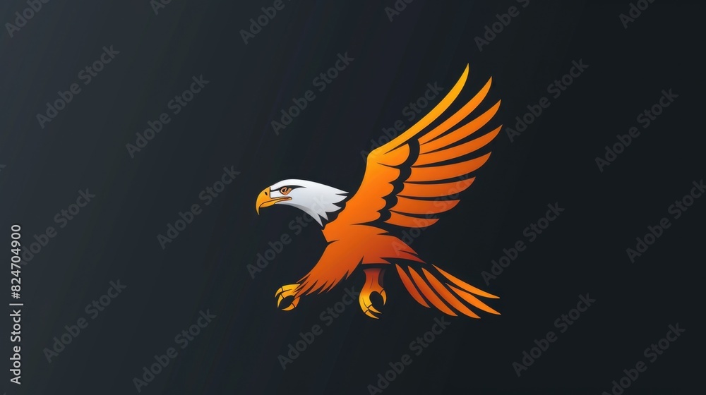 Fototapeta premium Majestic eagle soaring through the air, perfect for nature or freedom concepts