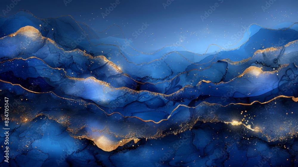 Majestic Night Sky Over Mountain Range Majestic Night Sky Over Mountain Range