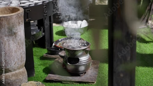 Coffee ceremony ethiopia slow motion photo