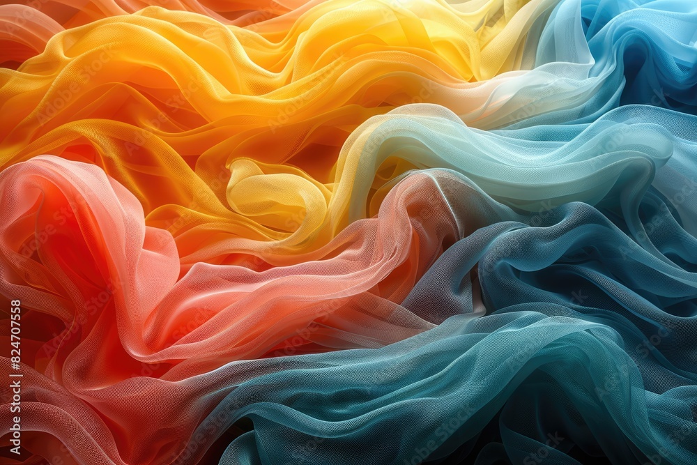 Fototapeta premium abstract color fabric floating background wallpaper design imagesabstract color fabric floating background wallpaper design images