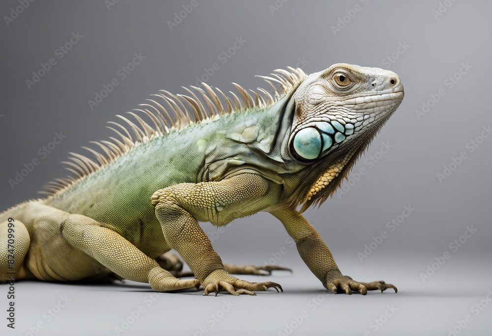 Iguana delicatissima, isolated white background.
Iguana delicatissima, isolated white background.