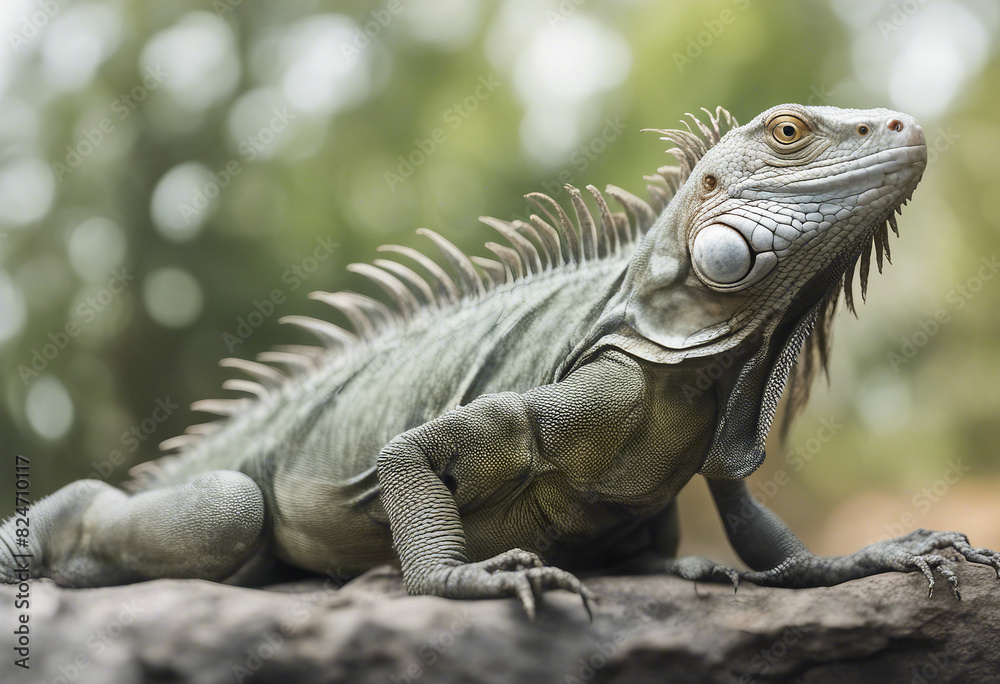 Iguana delicatissima, isolated white background.
Iguana delicatissima, isolated white background.