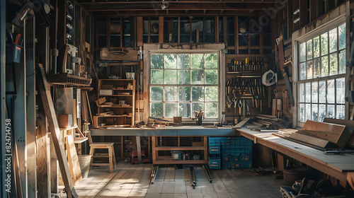 Carpenter's workshop Place of creativity woodworking for use