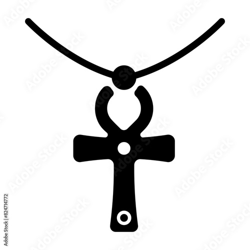 Download filled style icon of ankh pendant 