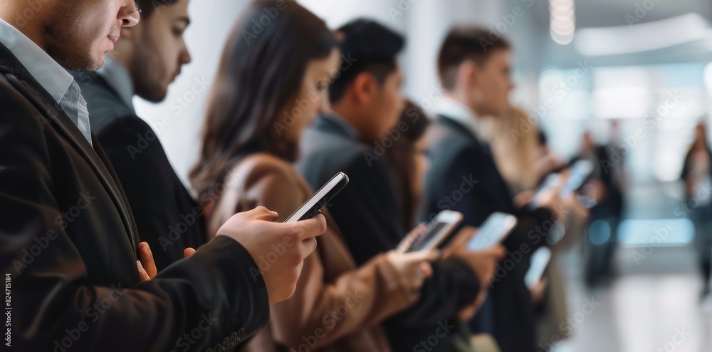 Close up of people holding phones. Close up of people holding phones.