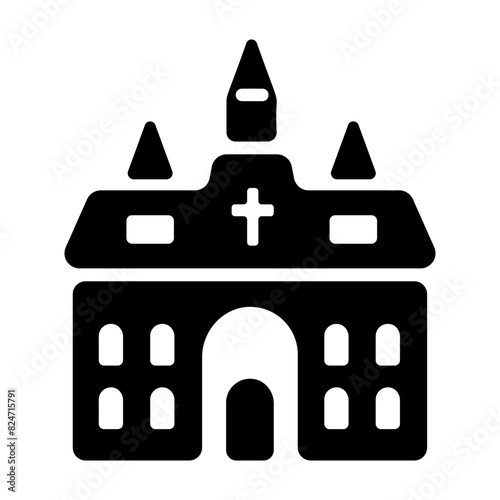 Ready to use solid icon of hradisko monastery
