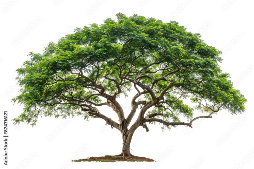custom made wallpaper toronto digitalTree. Isolated Rain Tree on White Background. Tropical Nature Concept with Green Leaves