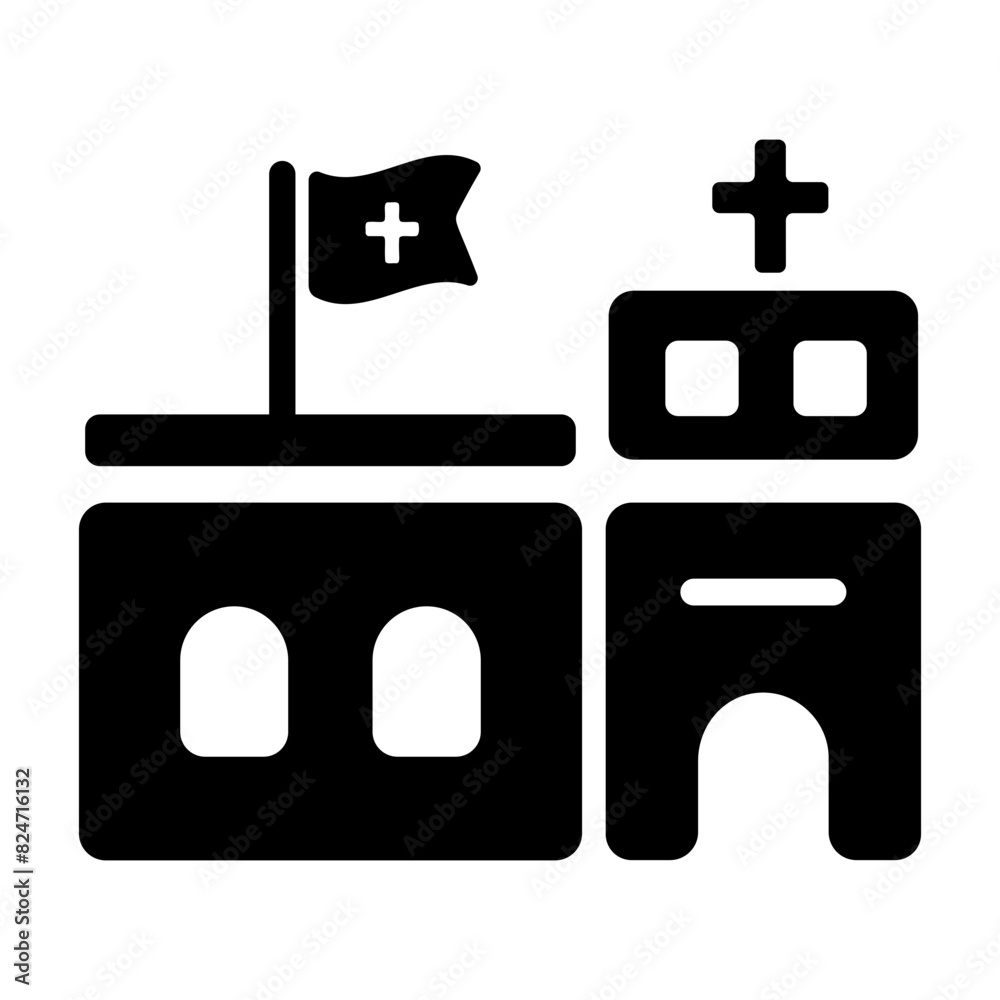 A handy solid icon of lamayuru monastery