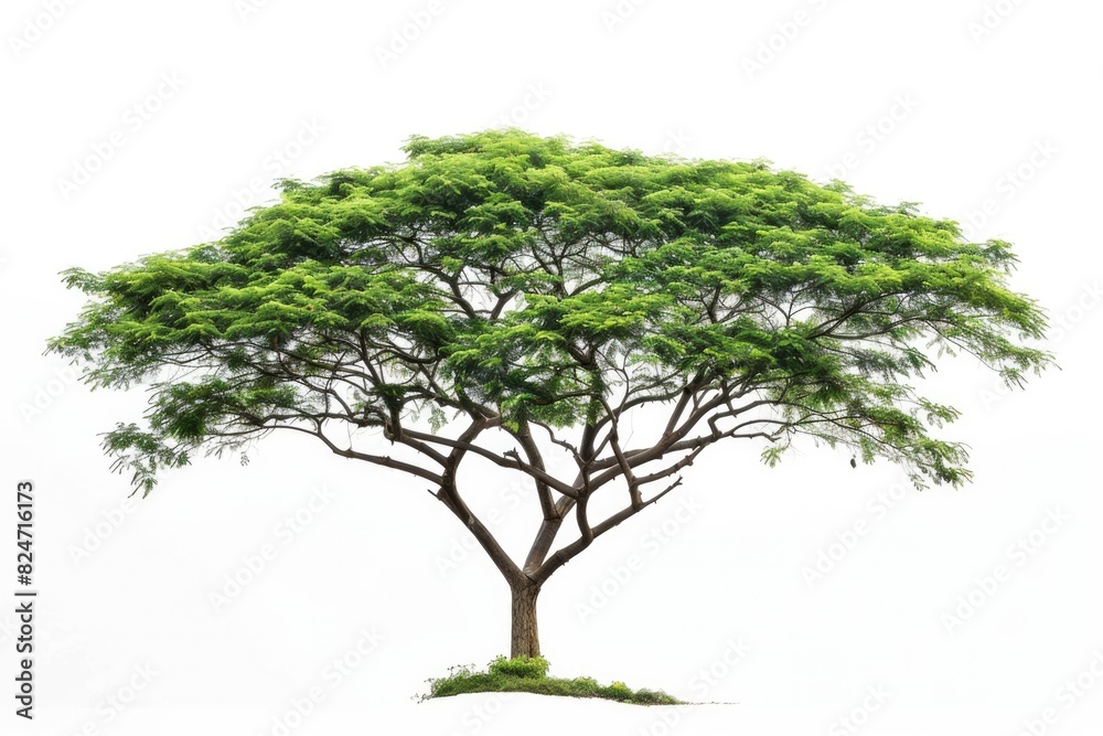 custom made wallpaper toronto digitalTree. Tropical Rain Tree with Green Leaves Isolated on White Background