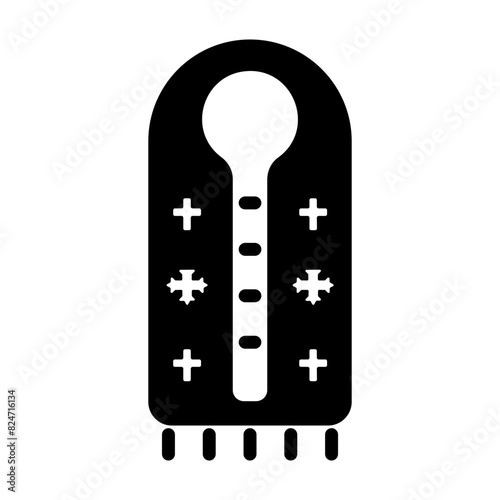 Easy to use solid icon of church vestment