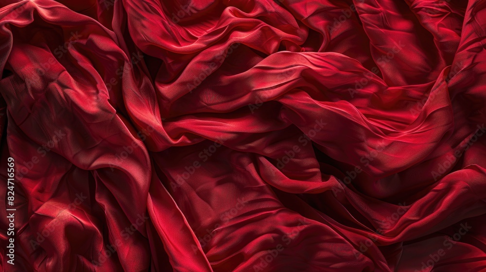 Detailed close up shot of a red cloth. Perfect for textile backgrounds Detailed close up shot of a red cloth. Perfect for textile backgrounds