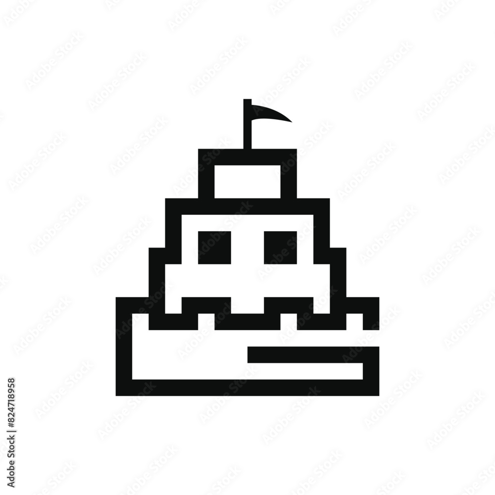 Simple, minimalist and modern G castle letter logo vector, for your application or company identity. Simple, minimalist and modern G castle letter logo vector, for your application or company identity.