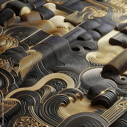 gold and black background with a luxurious and elegant geometric design