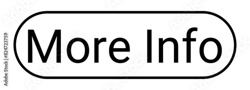 More Info, More Information Web UI Button. Vector Illustration.