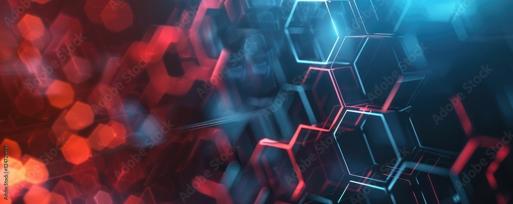 digital technology background with hexagon web digital technology background with hexagon web