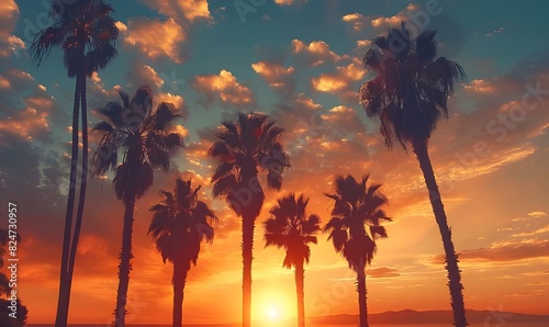 Palms and Sunset
