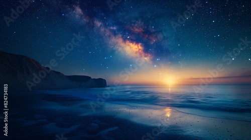 sky night star sea