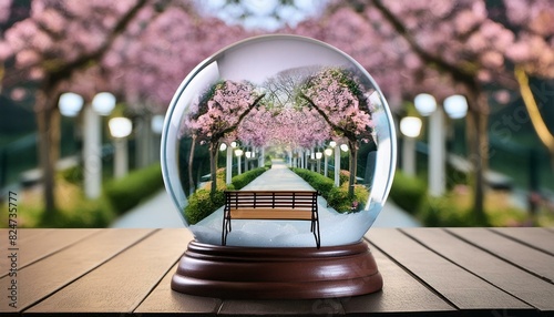 A globe showing Garden inside it 