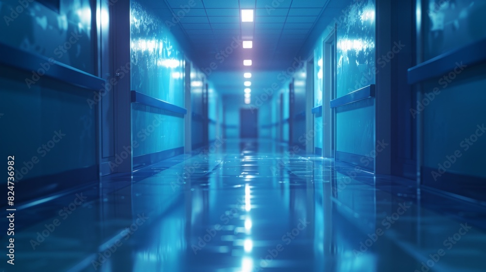 Blurry hospital hallway background Blurry hospital hallway background