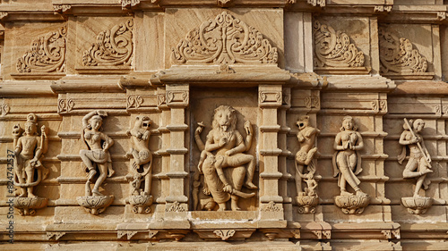 Main Sculpture of Lord Narshimha With Other Deities, Mangalay Temples, Ratlam, Madhya Pradesh India. photo