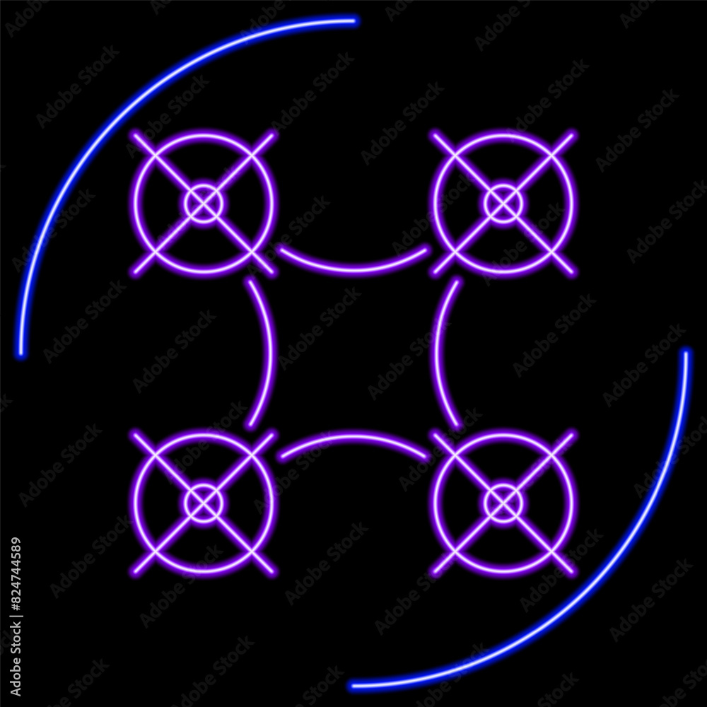 drone neon sign, modern glowing banner design, colorful modern design trend on black background. Vector illustration. drone neon sign, modern glowing banner design, colorful modern design trend on black background. Vector illustration.