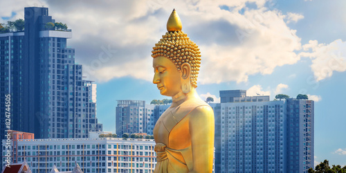 Photography The Big Seated Buddha Statue (Buddha Dhammakaya Dhepmongkol) at Wat Paknam Phasi