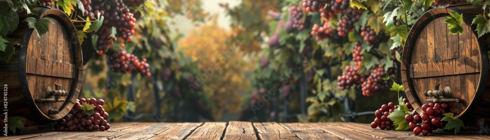 Food and wine festivals wine barrels flat design front view rustic charm theme animation Splitcomplementary color scheme Food and wine festivals wine barrels flat design front view rustic charm theme animation Splitcomplementary color scheme