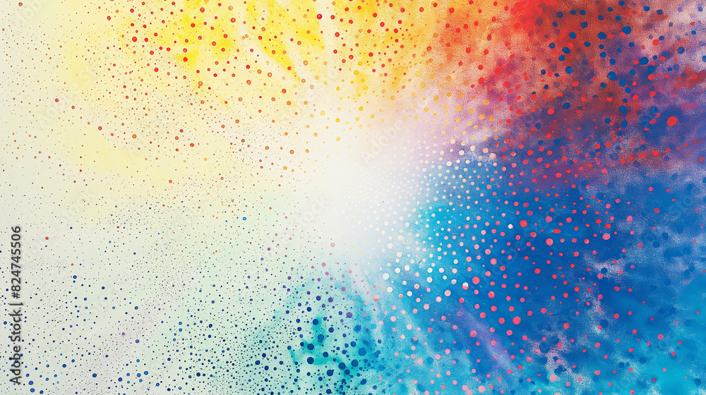 Fototapeta premium Abstract colorful background with dots and circles. Light multicolor background, with circles. Splash effect banner.