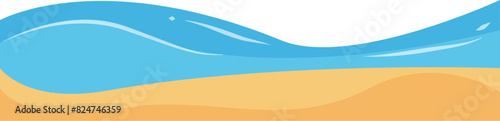 Summer Beach Border Design Element Vector