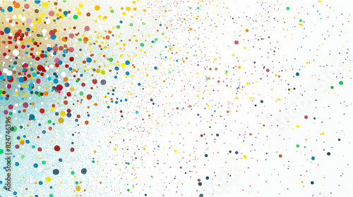 Abstract colorful background with dots and circles. Light multicolor background, with circles. Splash effect banner.