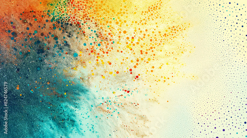 Abstract colorful background with dots and circles. Light multicolor background, with circles. Splash effect banner.