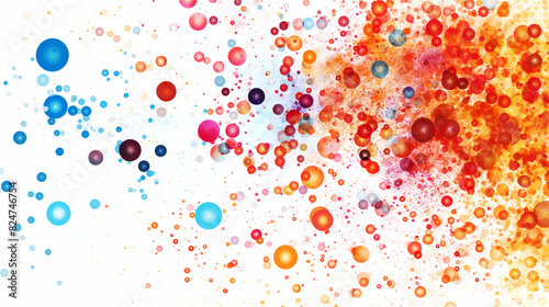 Abstract colorful background with dots and circles. Light multicolor background, with circles. Splash effect banner.