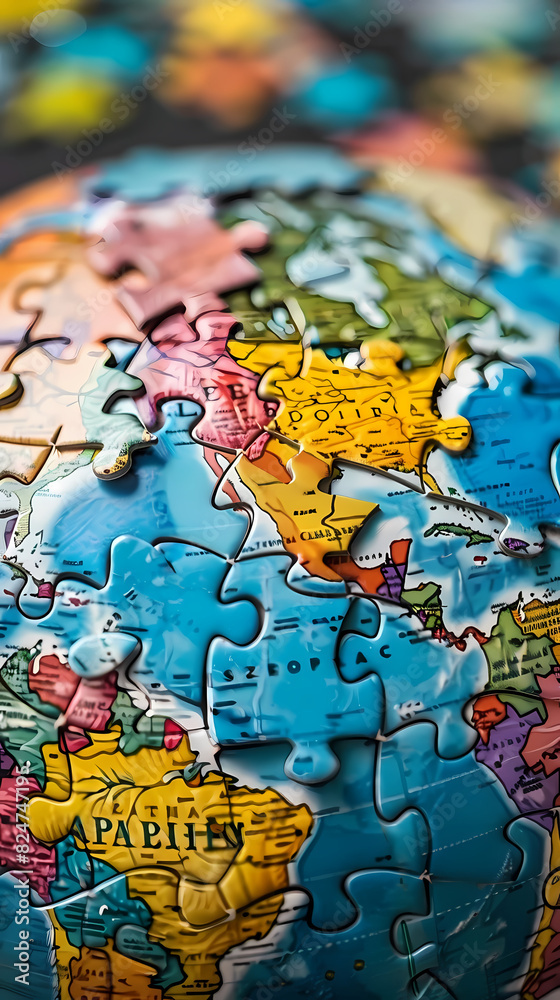 Map made from puzzle pieces Map made from puzzle pieces