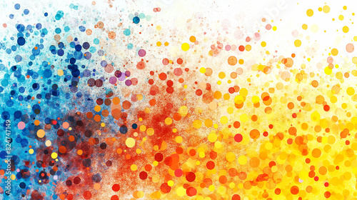 Abstract colorful background with dots and circles. Light multicolor background  with circles. Splash effect banner.