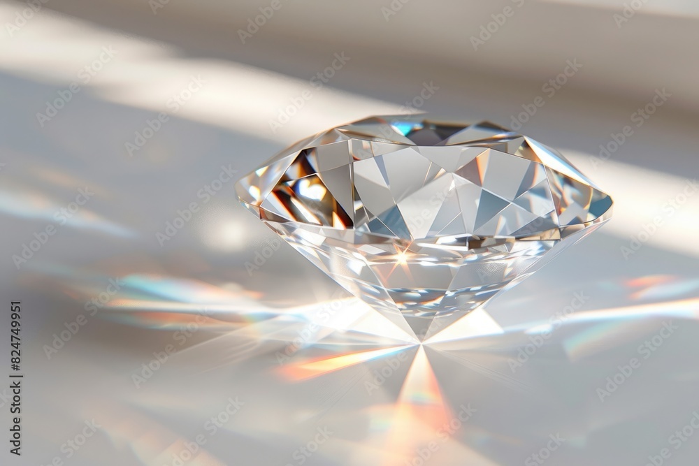 The sparkling diamonds on the desktop The sparkling diamonds on the desktop