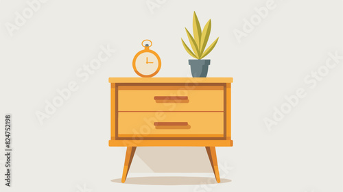 Nightstand icon. Bedroom dresser. Bedside table  © Fareeha