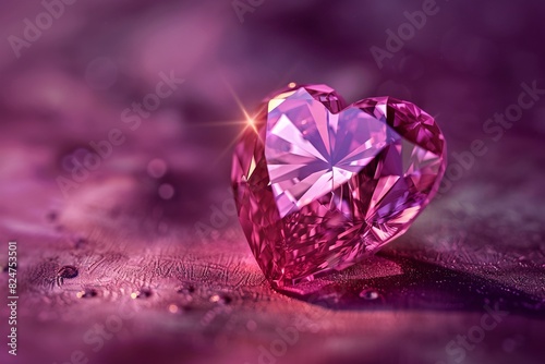 a pink heart shaped diamond photo
