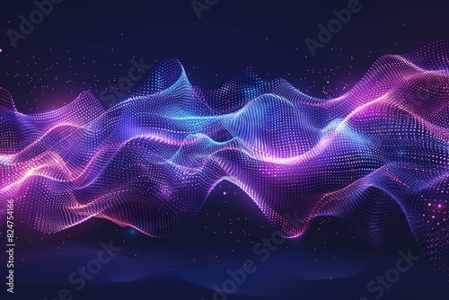 Abstract background with wavy patterns in blue and pink hues  featuring a flowing design