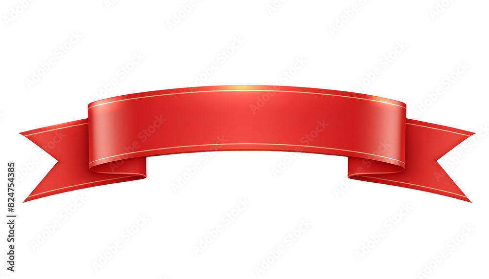 Red ribbon and bow realistic illustration Red ribbon and bow realistic illustration