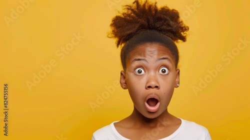 Young Woman with Surprised Expression photo