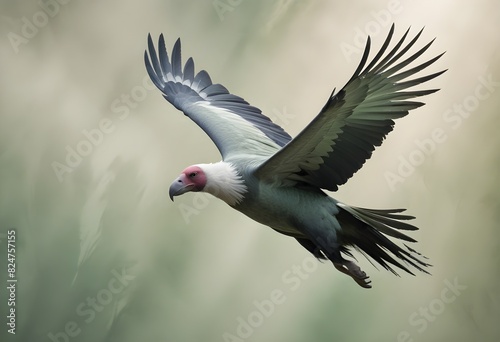 Modernist style andean condor gliding effortlessly photo
