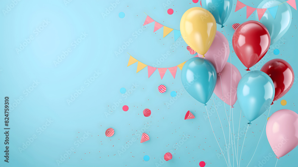 Festive balloons banner - Celebration design