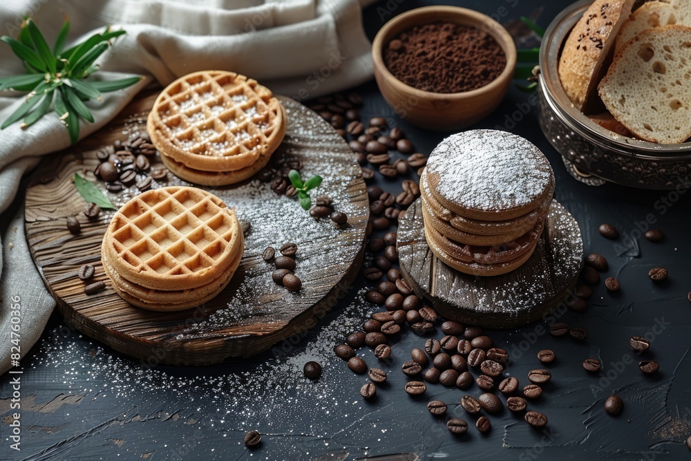 The chocolate cookies on the table The chocolate cookies on the table