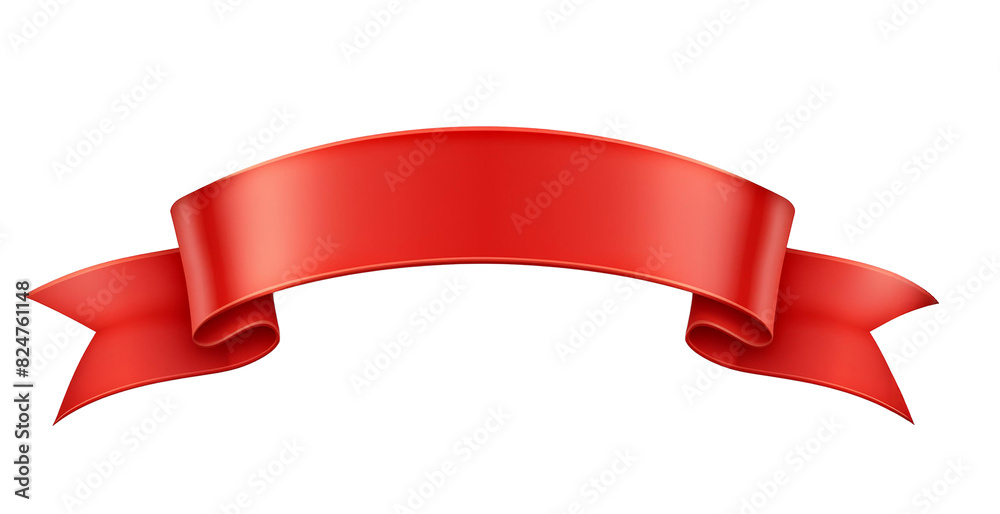 Red ribbon and bow realistic illustration Red ribbon and bow realistic illustration
